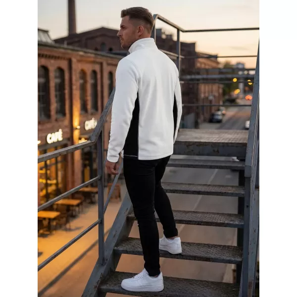  Pánská fleece mikina ALTISPORT NoPrint NP/ALM725 BÍLÁ 