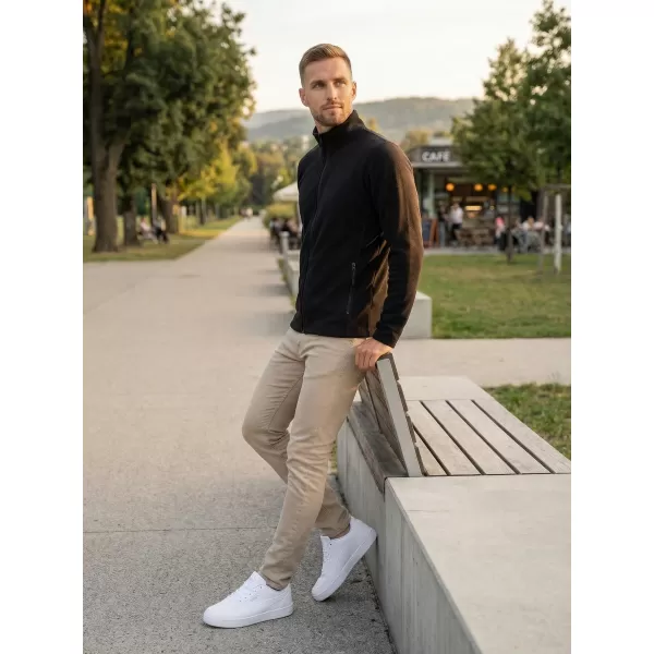  Pánská fleece mikina ALTISPORT NoPrint NP/ALM725 ČERNÁ 