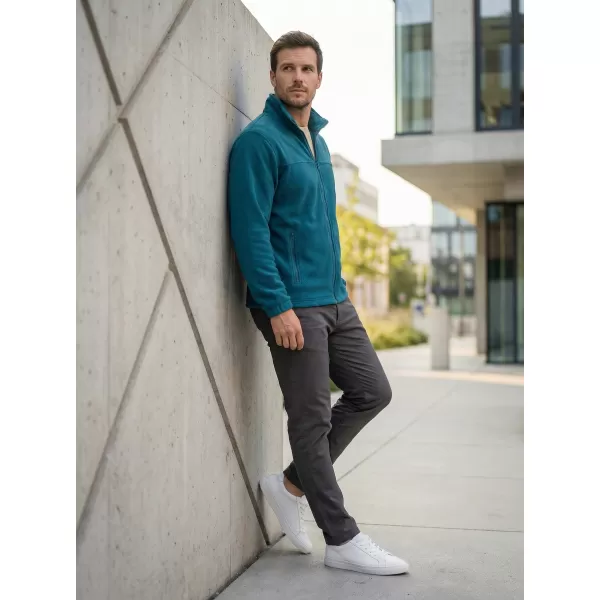  Pánská fleece mikina ALTISPORT NoPrint NP/ALM105 PETROLEJOVÁ 