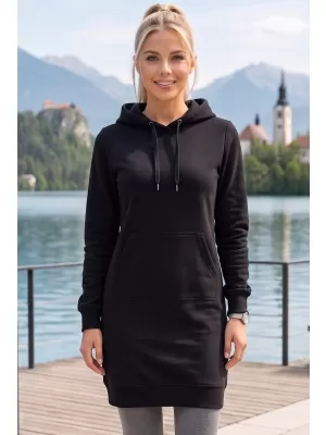 Dámská prodloužená mikina ALTISPORT NoPrint NP/ALW914 ČERNÁ