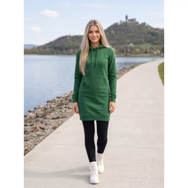  Dámská prodloužená mikina ALTISPORT NoPrint NP/ALW914 LAHVOVĚ ZELENÁ 