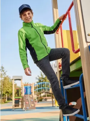 Dětská fleece mikina ALTISPORT NoPrint NP/ALK925 APPLE GREEN