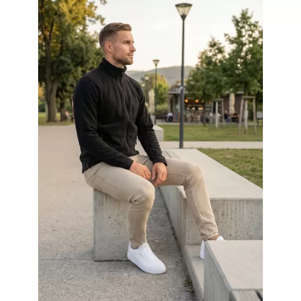  Pánská fleece mikina ALTISPORT NoPrint NP/ALM725 ČERNÁ 
