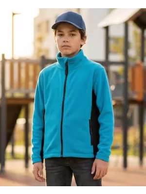 Dětská fleece mikina ALTISPORT NoPrint NP/ALK925 TYRKYSOVÁ