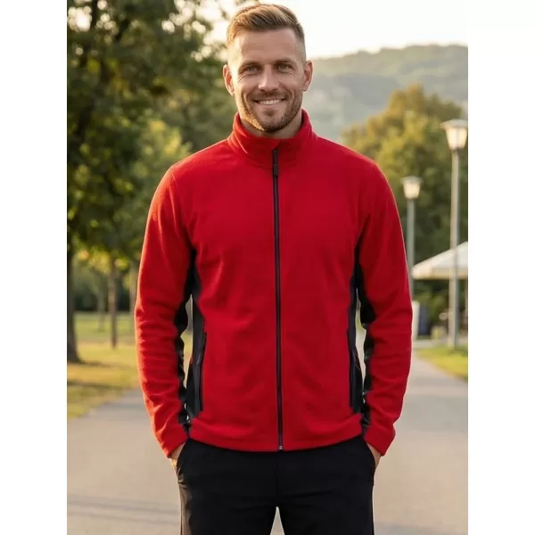  Pánská fleece mikina ALTISPORT NoPrint NP/ALM725 ČERVENÁ 