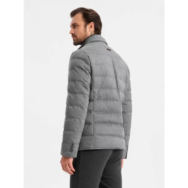  Pánská bunda OMBRE OM-JALP-0170 GREY 