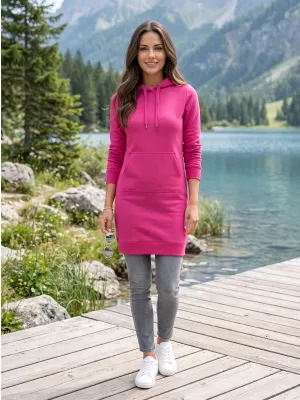 Dámská prodloužená mikina ALTISPORT NoPrint NP/ALW914 PURPUROVÁ
