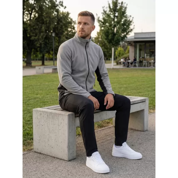  Pánská fleece mikina ALTISPORT NoPrint NP/ALM725 SVĚTLE ŠEDÁ 