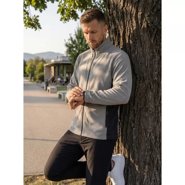  Pánská fleece mikina ALTISPORT NoPrint NP/ALM725 SVĚTLE ŠEDÁ 