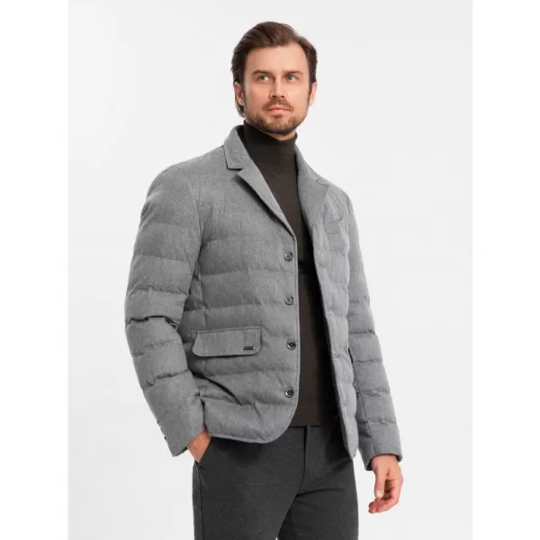  Pánská bunda OMBRE OM-JALP-0170 GREY 