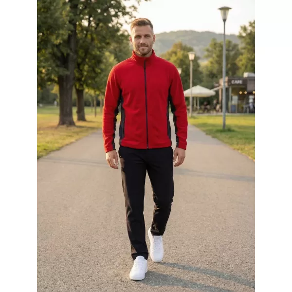  Pánská fleece mikina ALTISPORT NoPrint NP/ALM725 ČERVENÁ 