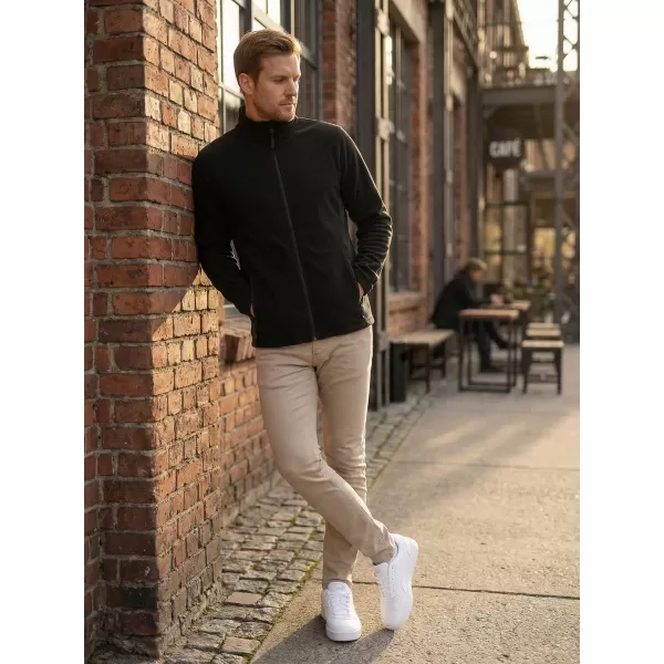  Pánská fleece mikina ALTISPORT NoPrint NP/ALM725 ČERNÁ 