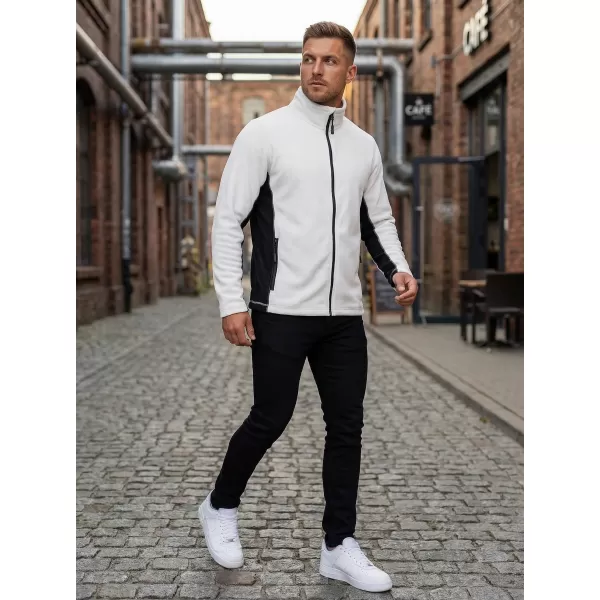  Pánská fleece mikina ALTISPORT NoPrint NP/ALM725 BÍLÁ 