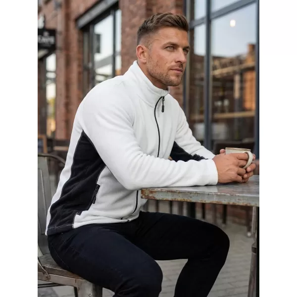  Pánská fleece mikina ALTISPORT NoPrint NP/ALM725 BÍLÁ 