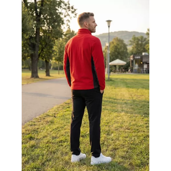  Pánská fleece mikina ALTISPORT NoPrint NP/ALM725 ČERVENÁ 