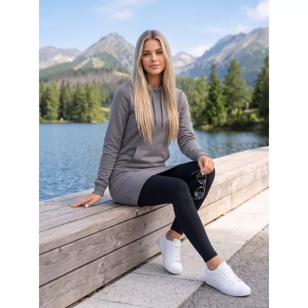  Dámská prodloužená mikina ALTISPORT NoPrint NP/ALW914 OCELOVĚ ŠEDÁ 
