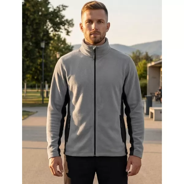  Pánská fleece mikina ALTISPORT NoPrint NP/ALM725 SVĚTLE ŠEDÁ 