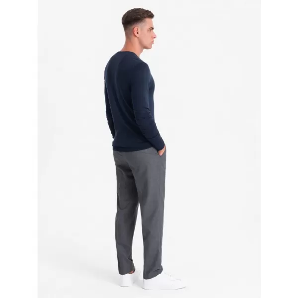  Pánský svetr OMBRE OM-SWBS-0107 NAVY BLUE 