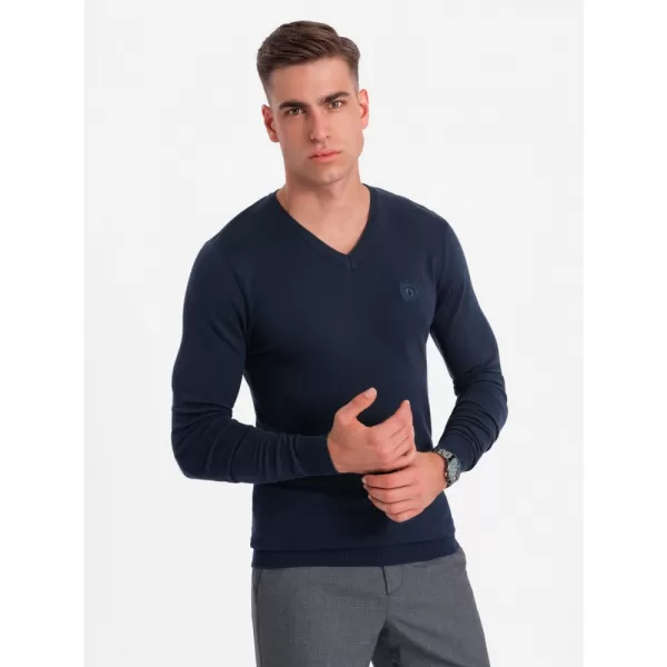  Pánský svetr OMBRE OM-SWBS-0107 NAVY BLUE 