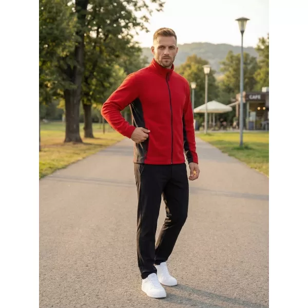  Pánská fleece mikina ALTISPORT NoPrint NP/ALM725 ČERVENÁ 