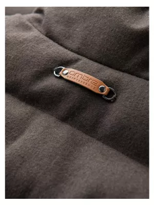 Pánská vesta OMBRE OM-JAVJ-0200 OLIVE MELANGE