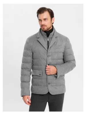 Pánská bunda OMBRE OM-JALP-0170 GREY