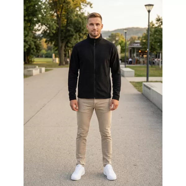  Pánská fleece mikina ALTISPORT NoPrint NP/ALM725 ČERNÁ 