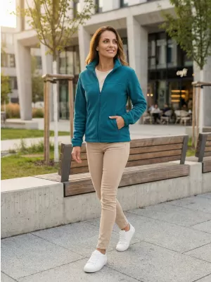 Dámská fleece mikina ALTISPORT NoPrint NP/ALW405 PETROLEJOVÁ