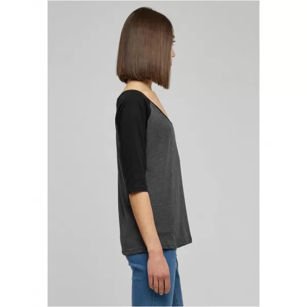 Dámské triko URBAN CLASSICS TB733 CHARCOAL/BLACK 