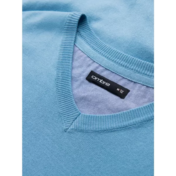  Pánský svetr OMBRE OM-SWBS-0107 LIGHT BLUE 