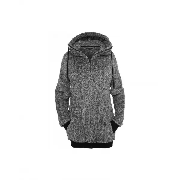  Dámská mikina URBAN CLASSICS TB616 BLACK/WHITE 