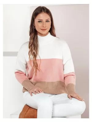 Dámský svetr DSTREET STRIPELO RŮŽOVÁ