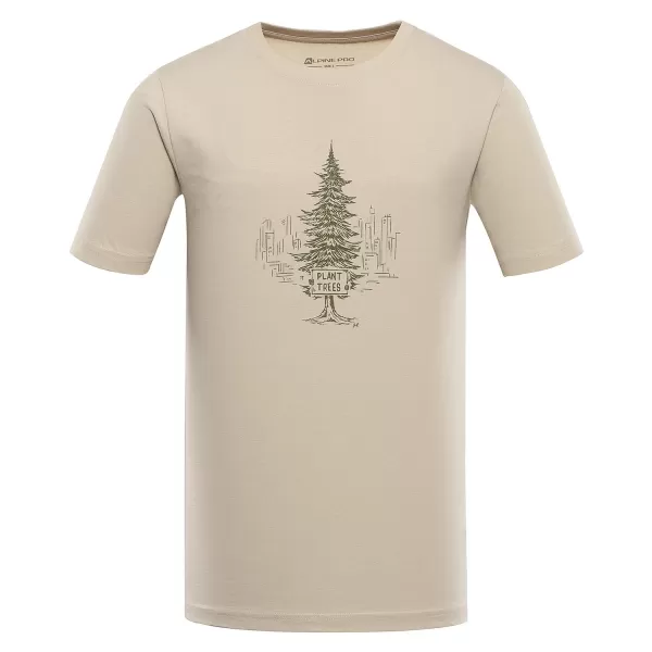  Pánské triko z organické bavlny ALPINE PRO EKK MTSD920 BÍLÝ PEPŘ 