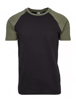 Pánské triko URBAN CLASSICS TB639 BLACK/OLIVE