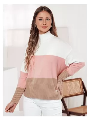 Dámský svetr DSTREET STRIPELO RŮŽOVÁ