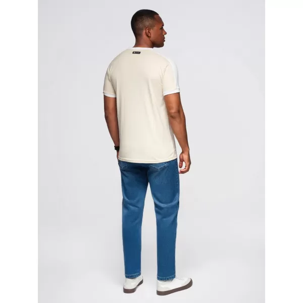  Pánské triko OMBRE OM-TSCT-0115 CREAM 