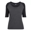 Dámské triko URBAN CLASSICS TB733 CHARCOAL/BLACK