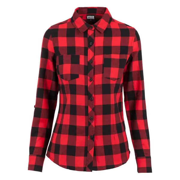  Dámská košile URBAN CLASSICS TB1280 BLACK/RED 