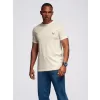 Pánské triko OMBRE OM-TSCT-0115 CREAM