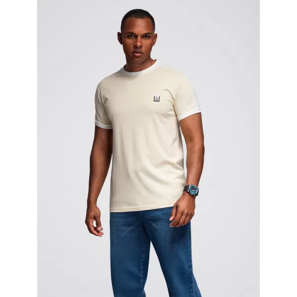  Pánské triko OMBRE OM-TSCT-0115 CREAM 