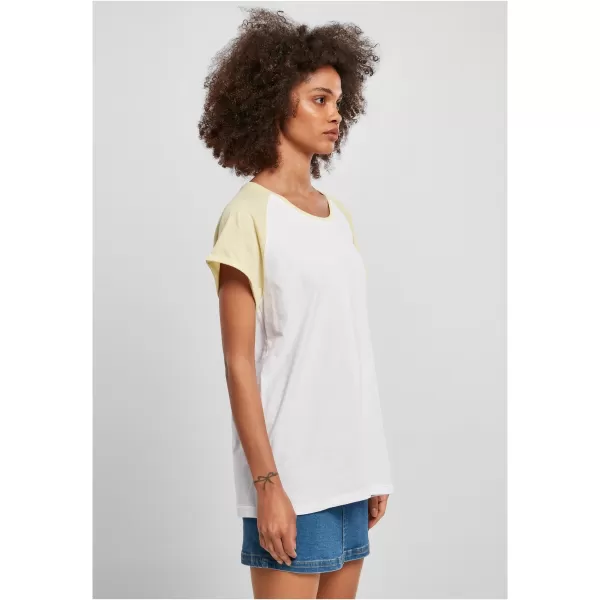  Dámské triko URBAN CLASSICS TB1913 WHITE/SOFT YELLOW 