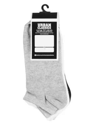 Ponožky URBAN CLASSICS TB1470 BLACK/WHITE/GREY