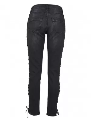 Dámské kalhoty URBAN CLASSICS TB2003 BLACK WASHED