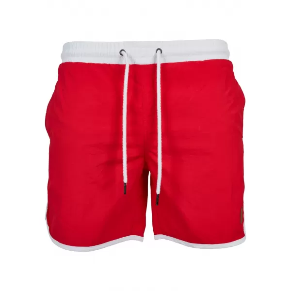 Pánské kraťasy URBAN CLASSICS TB2050 FIRE RED/WHITE 