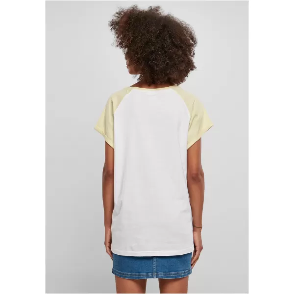  Dámské triko URBAN CLASSICS TB1913 WHITE/SOFT YELLOW 