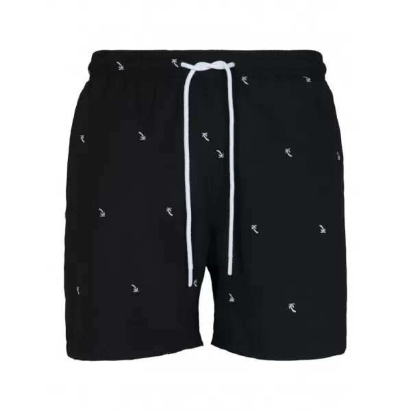  Pánské kraťasy URBAN CLASSICS TB2680 BLACK/PALM TREE 