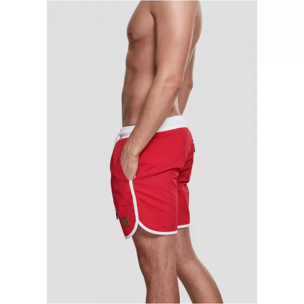  Pánské kraťasy URBAN CLASSICS TB2050 FIRE RED/WHITE 
