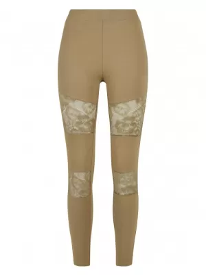 Dámské legíny URBAN CLASSICS TB2593 KHAKI
