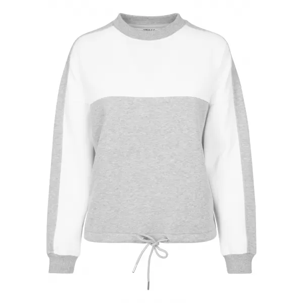  Dámská mikina URBAN CLASSICS TB1842 GREY/WHITE 