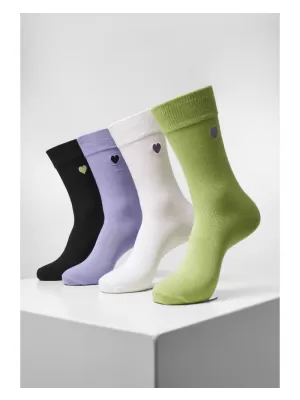 Ponožky URBAN CLASSICS TB4242 BLACK/LILAC/LIME/WHITE